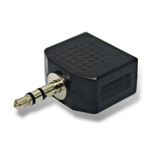 Adaptador de 2 Jack 3.5mm Hembra a Plug 3.5mm Macho, Stereo