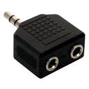 Adaptador de 2 Jack 3.5mm Hembra a Plug 3.5mm Macho, Stereo