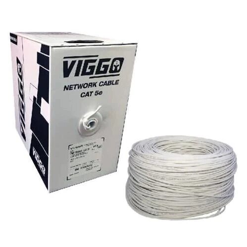 Rollo Cable de Red UTP Interior Viggo Cat5E, 305 Metros; 50%CU 50%AL; 26 Awg-Blanco