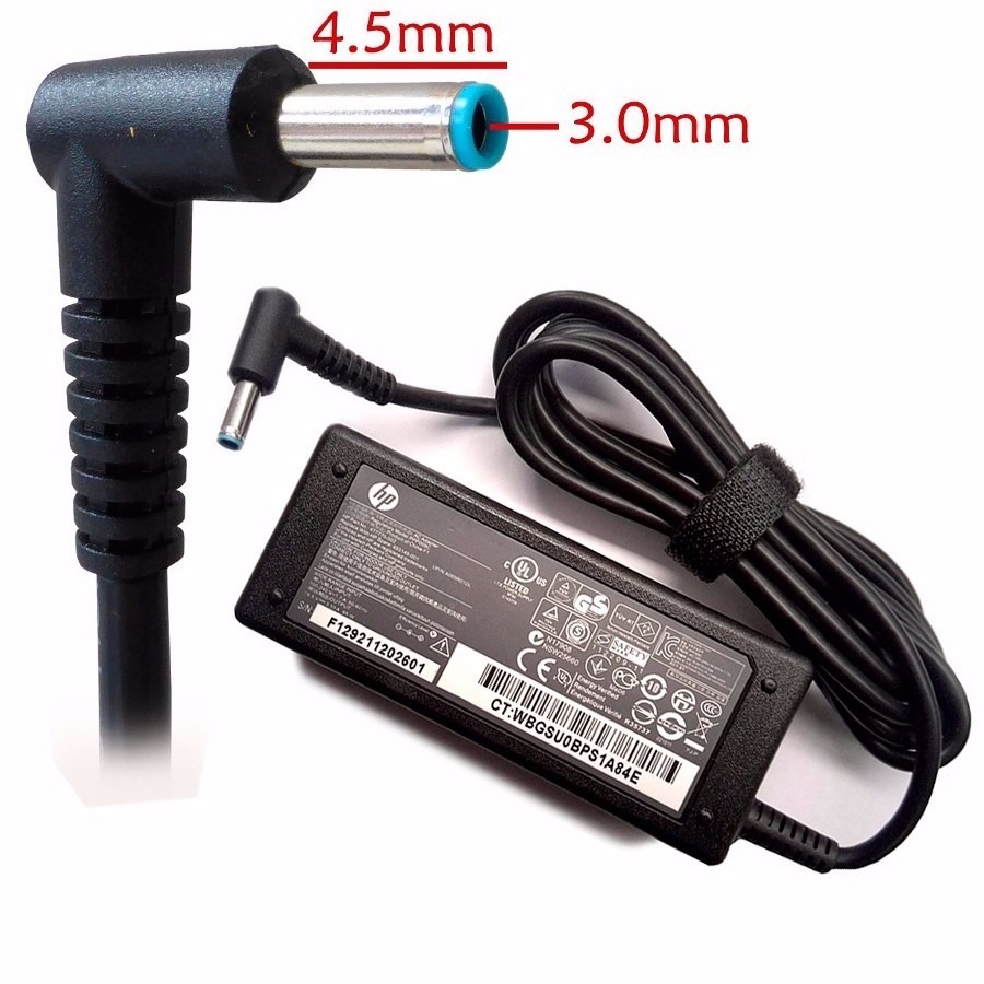 Cargador para Laptop HP 19.5V/2.31A/45W/Plug 4.5x3.0mm, Punta Azul, T.Original