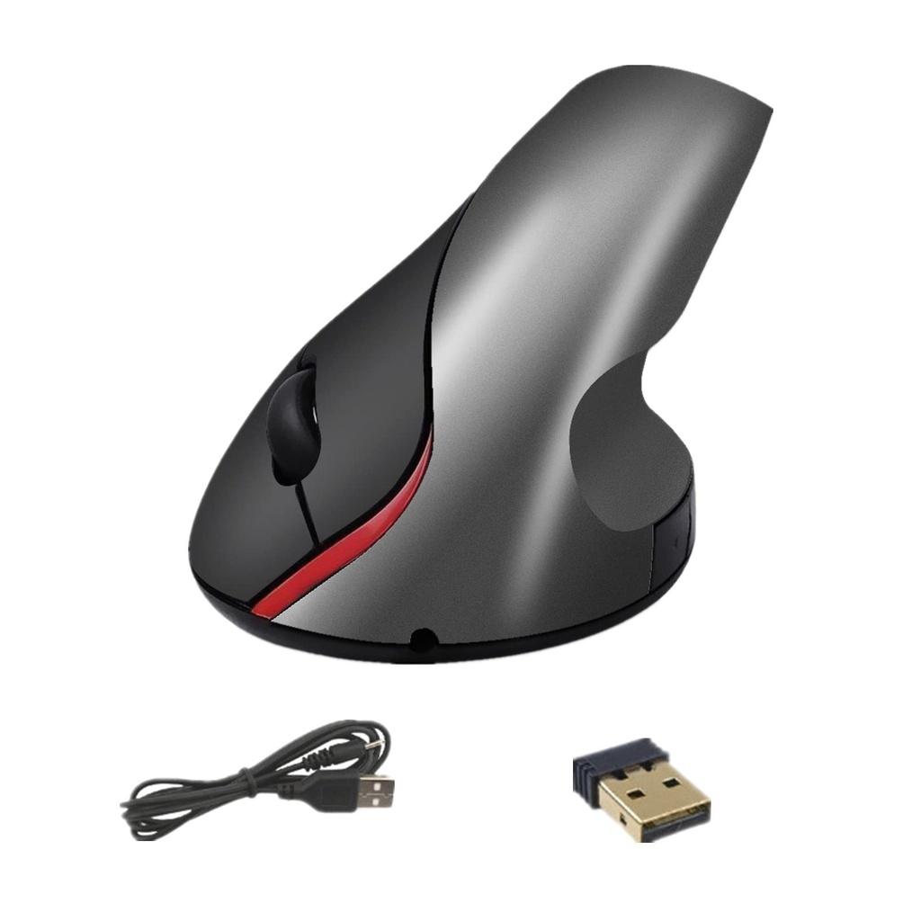 Mouse Ergonomico Inalambrico Vertical USB, bateria recargable para Laptop y Pc, Reduce dolor de mano y muñeca