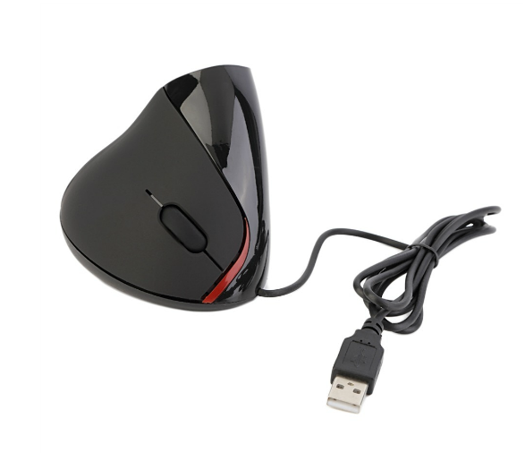 Mouse Ergonomico Alambrico Vertical USB, para Laptop y Pc, Reduce dolor de mano y muñeca