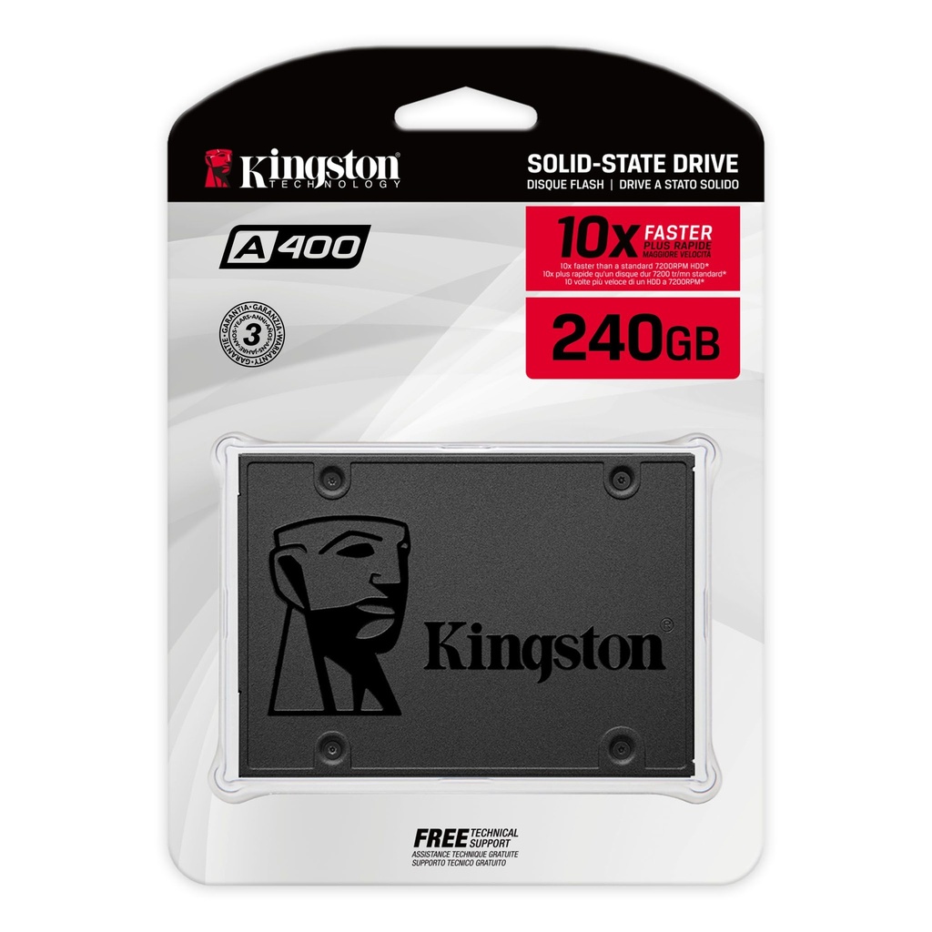 Disco Solido Kingston SSD 240Gb A400 Sata3 2.5 7mm height