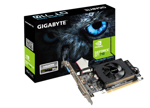 Tarjeta gráfica Gigabyte GV-N710D3 2GB DDR3, PCIe 2.0 x8 perfil bajo DVI, D-Sub, HDMI