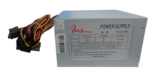 Fuente de Poder Ins ATX P4-850W para Pc 110v - 220v