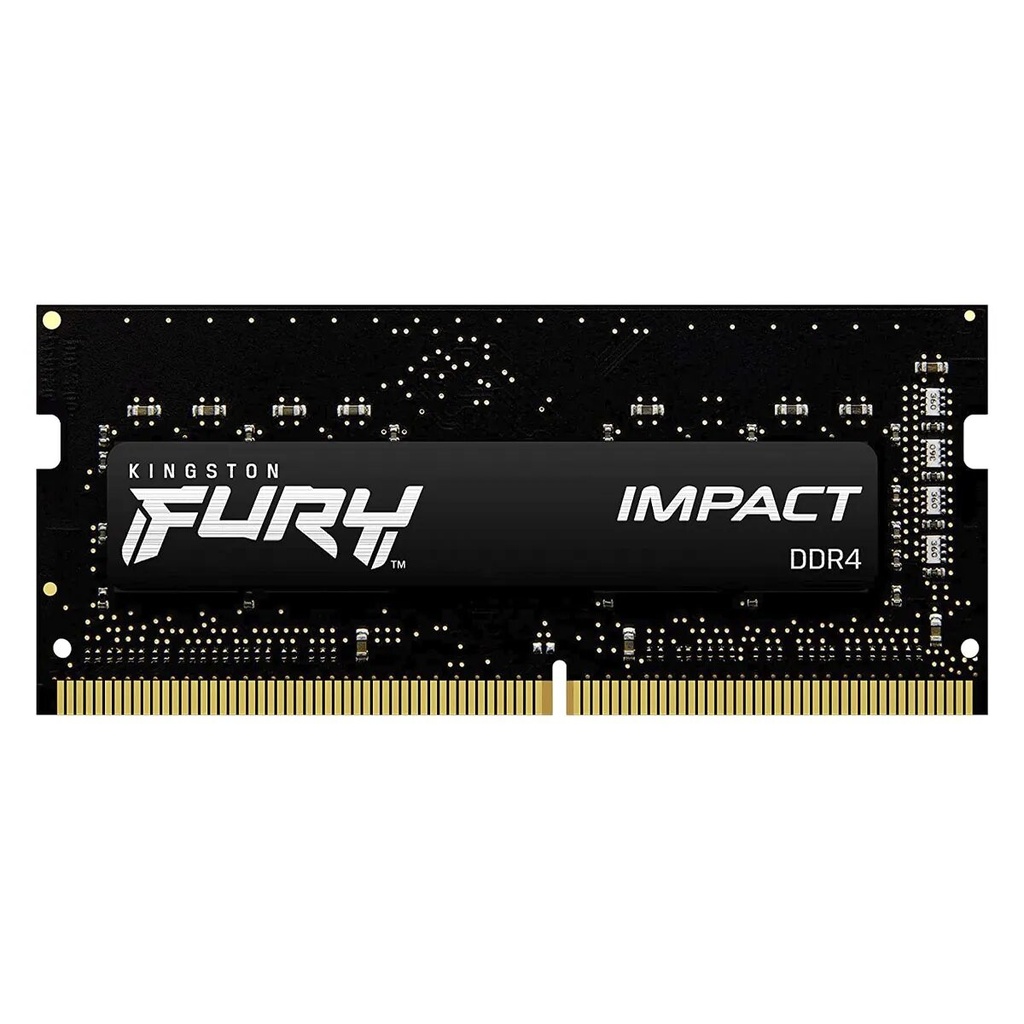 Memoria Ram So-Dimm Kingston Fury Impact DDR4 16Gb; 3200MT/s PC4-25600, CL20-22, 260 contactos, 1.2V PnP,  PN-KF432S20IB-16 para Laptop