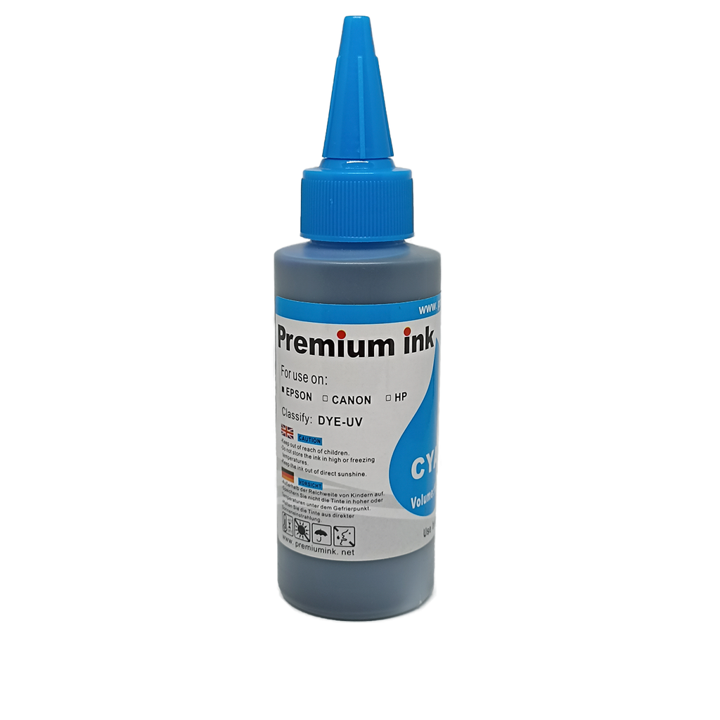 Tinta Premium Ink Cono Epson Genérica 100ml Cyan