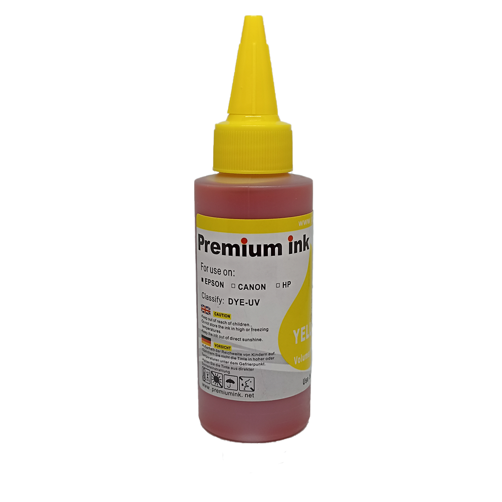 Tinta Premium Ink Cono Epson Genérica 100ml Yellow