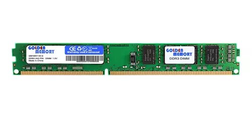 Memoria Ram Dimm Golden DDR3 8Gb; 1600MHz PC3-12800, 240 pines, GM16N11/8 para PC