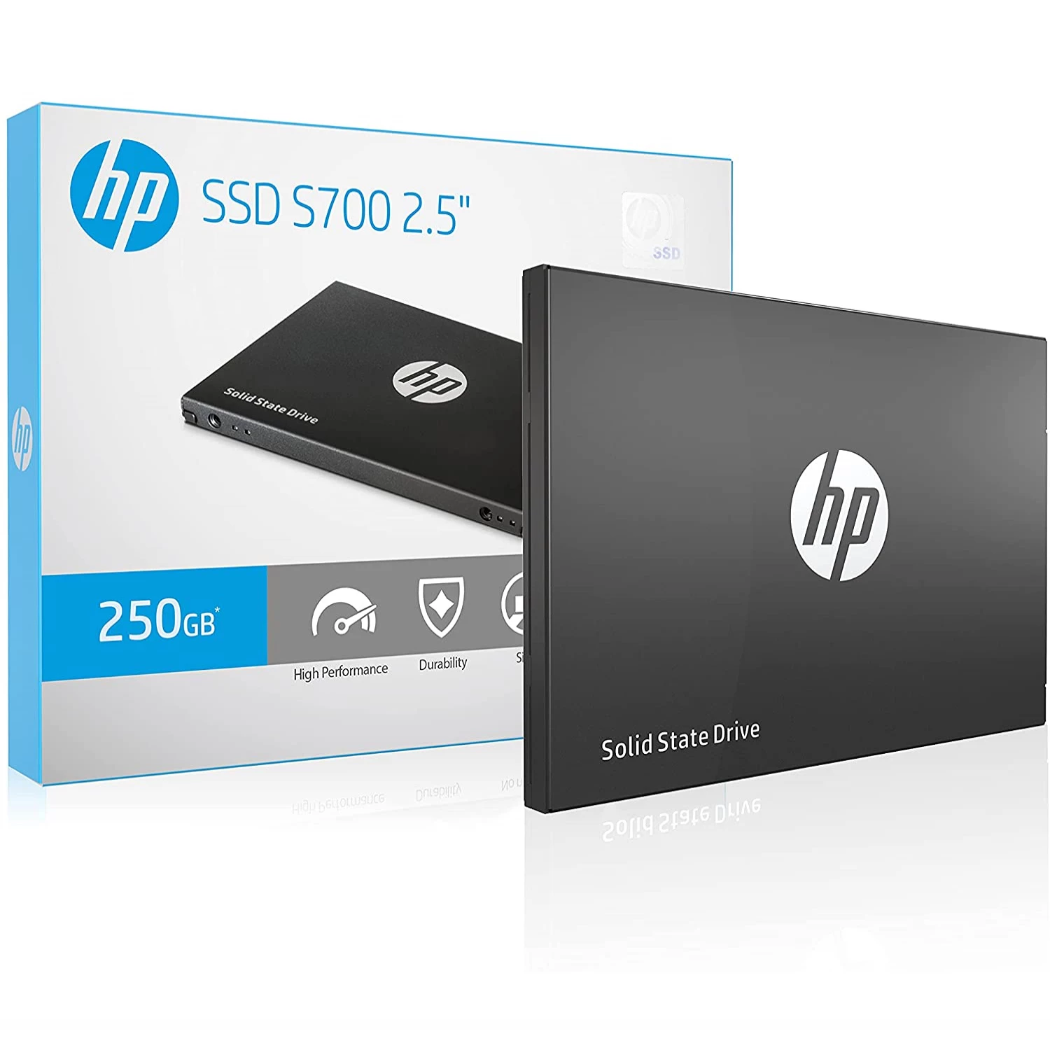 Disco Solido HP S700 SSD 250Gb, Interno 2.5Inc, Sata III 6Gb/s; Lectura 555Mb/s, Escritura 515Mb/s