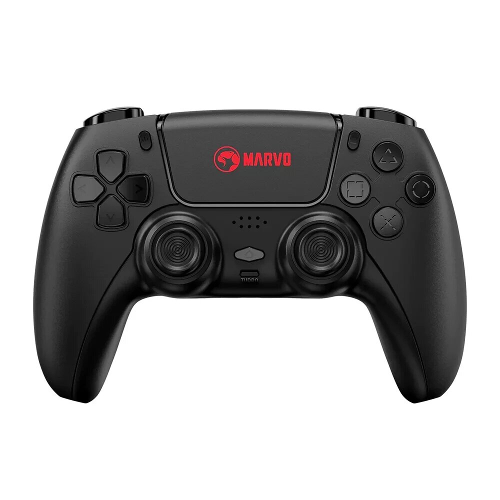 Control de juegos Marvo Pact70 GT-90 Inalámbrico, Wireless, batería 600mAh (6 horas) / vibración dual / Panel táctil / Altavoz integrado y puerto de audio 3,5mm / 20 botones /Compatible: PS4,IOS, windows, android