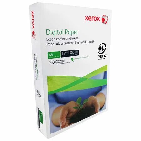 Resma de Papel Bond Xerox A4, 500 hojas, 75 gramos, blanco