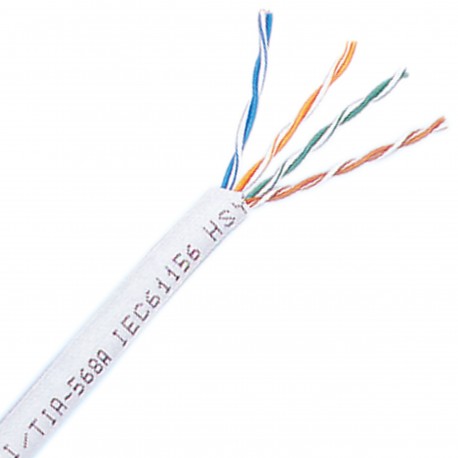 Cable de Red UTP Interior Cat5E 50%CU 50%AL por Metro; Viggo, 26 Awg-Blanco