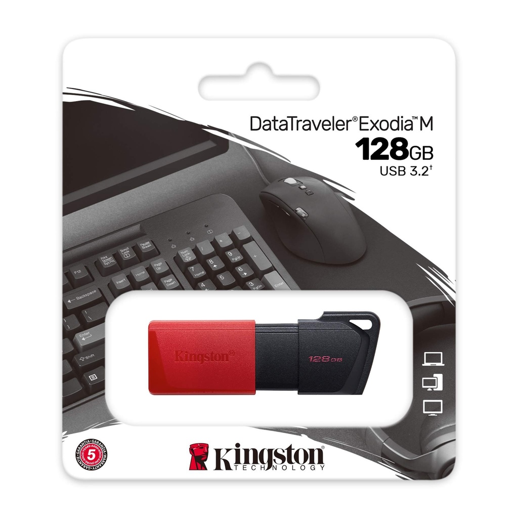 Flash Memory Kingston DataTraveler Exodia M, 128 GB; USB 3.2 Gen 1