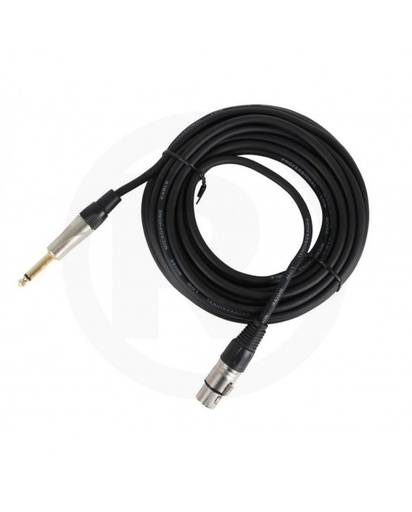 Cable para Microfono American Xtreme Plug 6.3mm Mono a Jack Canon Hembra, 8 Metros;