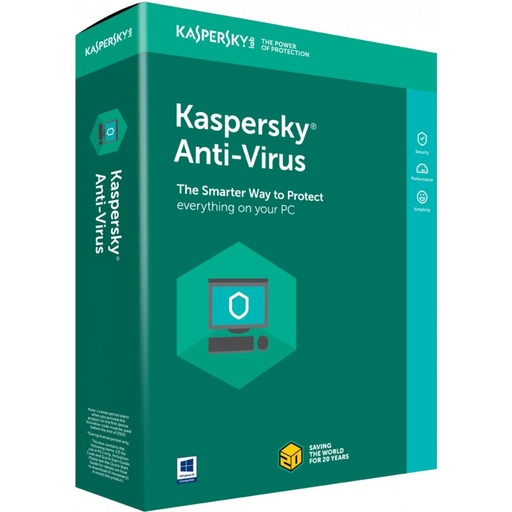 [ANTKSPKY01] Licencia Original Kaspersky Antivirus, para 1 PC, 1 año, Digital Virtual Global 