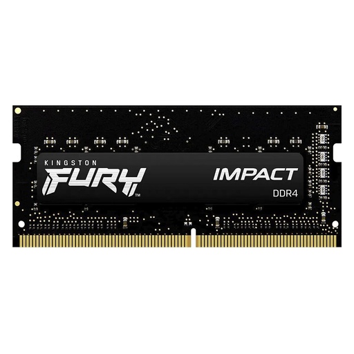 [SDMKGSTN16GBPC4FURY] Memoria Ram So-Dimm Kingston Fury Impact DDR4 16Gb; 3200MT/s PC4-25600, CL20-22, 260 contactos, 1.2V PnP,  PN-KF432S20IB-16 para Laptop