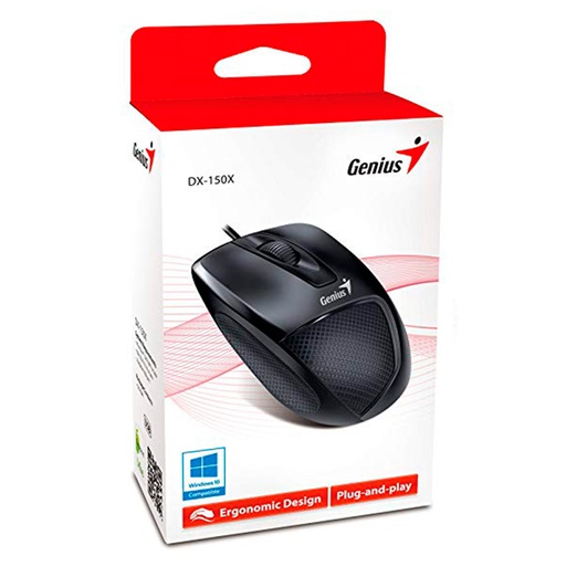 Mouse Genius DX-150 USB Ergonomico C100 compatible: Windows, MacOSX para PC y Laptop