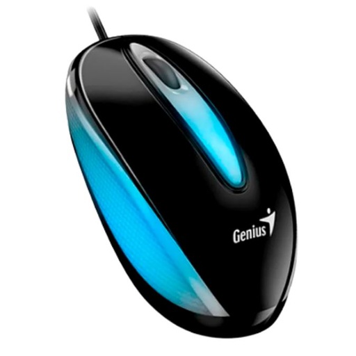 [MOUGENUISDXMINIBK] Mouse Genius DX-Mini 3 botones con luz intermitente, USB compatible Windows, Linux Mac para PC y Laptop